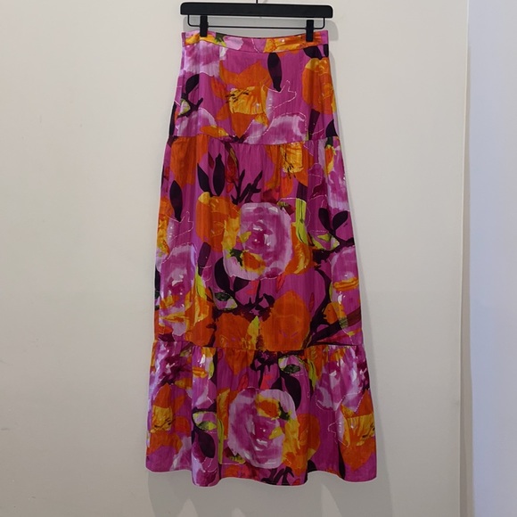 Trina Turk Floral Maxi Skirt-size 0 - Picture 2 of 11